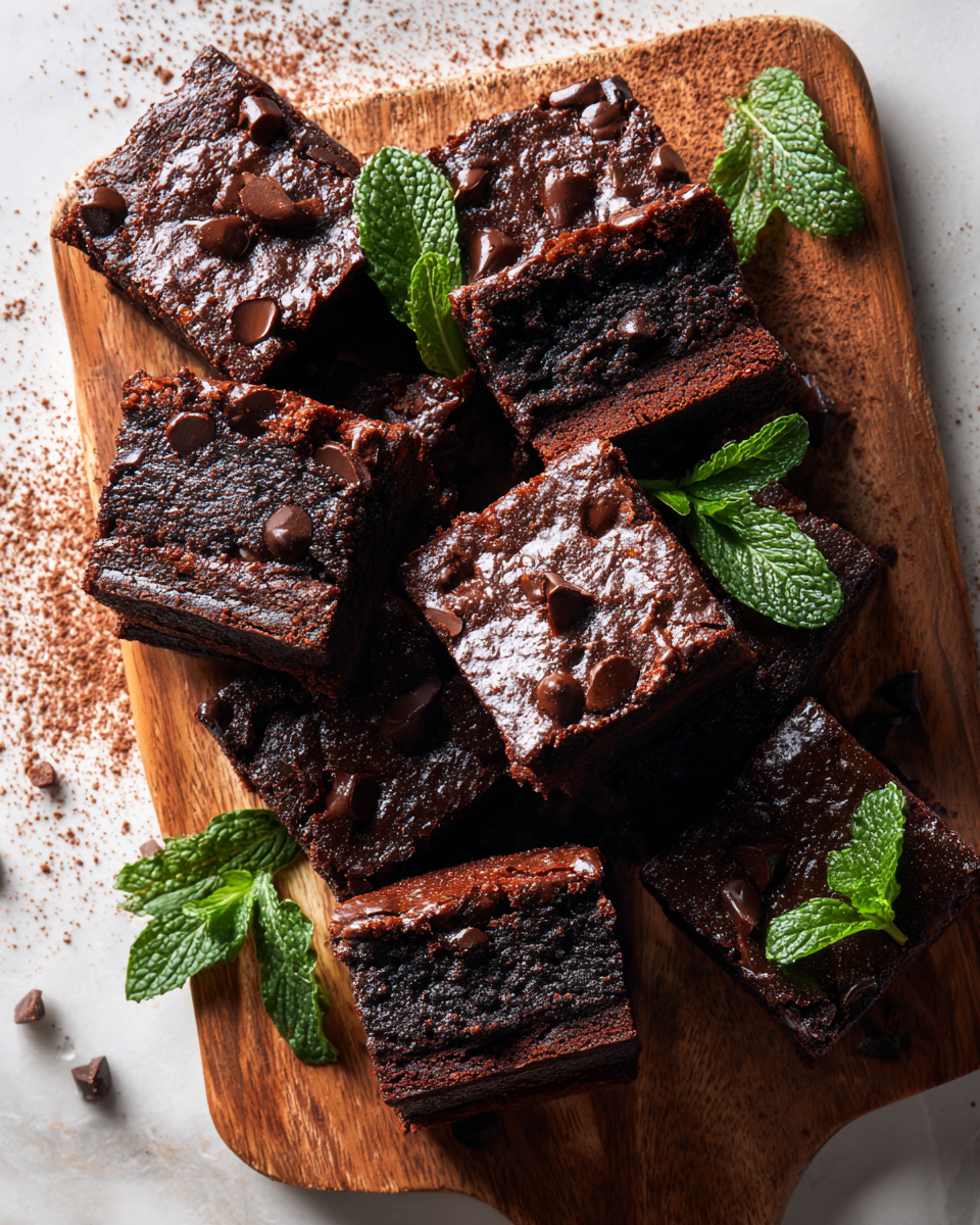Brownies sains et riches en goût, idéals pour l'automne et Halloween, préparés avec des ingrédients nutritifs.