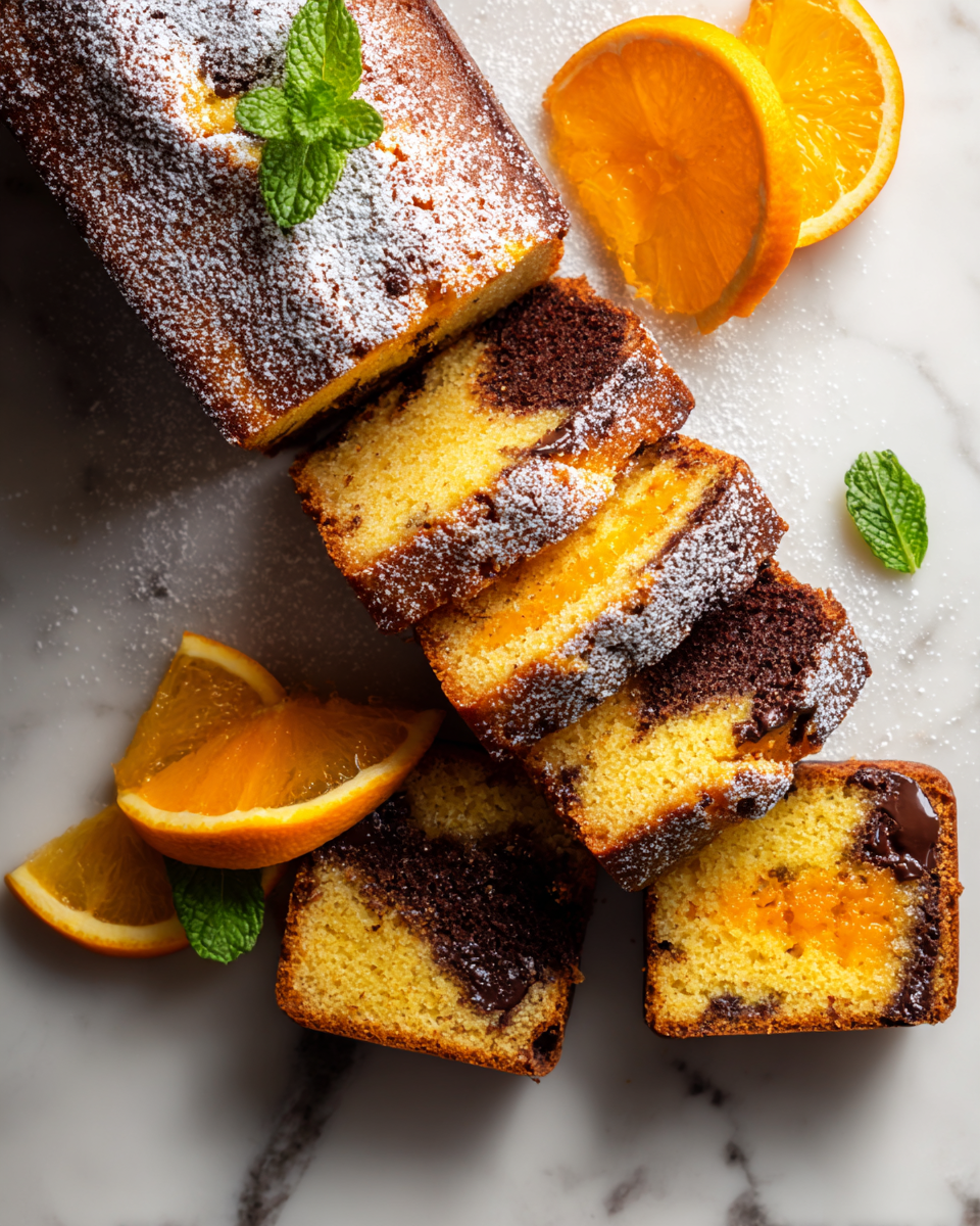 Cake moelleux au chocolat noir et à l'orange, parfait pour les fêtes, facile à préparer, recette délicieuse