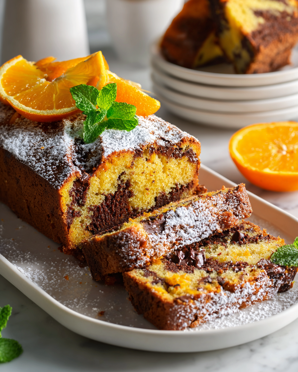 Cake moelleux au chocolat noir et à l'orange, parfait pour les fêtes, facile à préparer, recette délicieuse