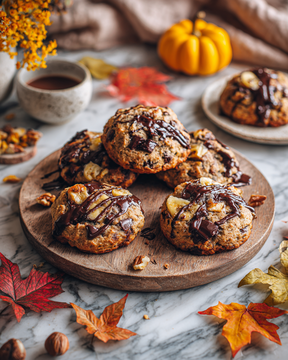 Cookies moelleux à la banane, recette d'automne, saveurs réconfortantes, pâtisserie, chocolat