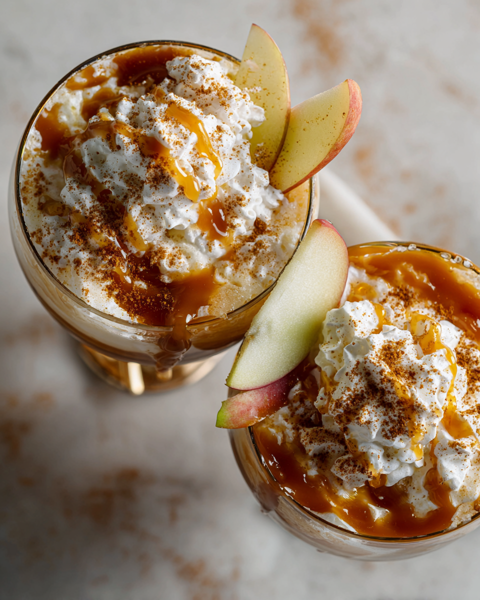 Mocktail de beurre de pomme au caramel, boisson automnale réconfortante et savoureuse