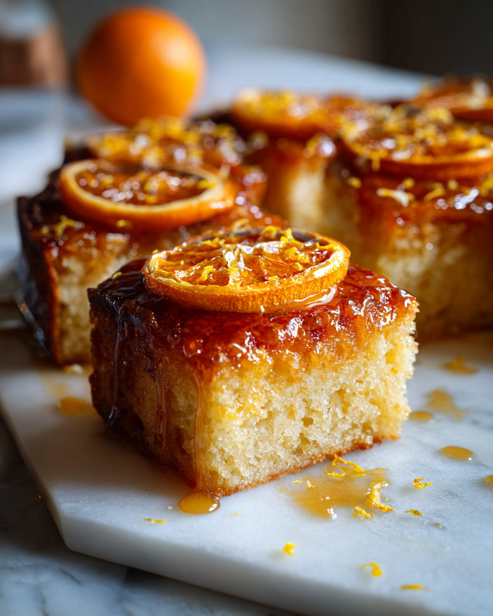 Gâteau à l'envers aux oranges, dessert d'automne moelleux et caramélisé