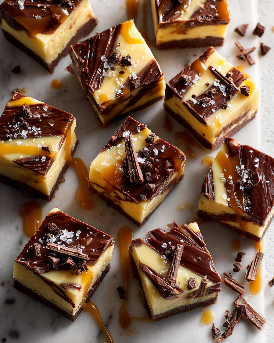 Fudge chocolat et caramel décadent, dessert festif à préparer en 30 minutes, 16 portions, idéal pour impressionner vos invités.