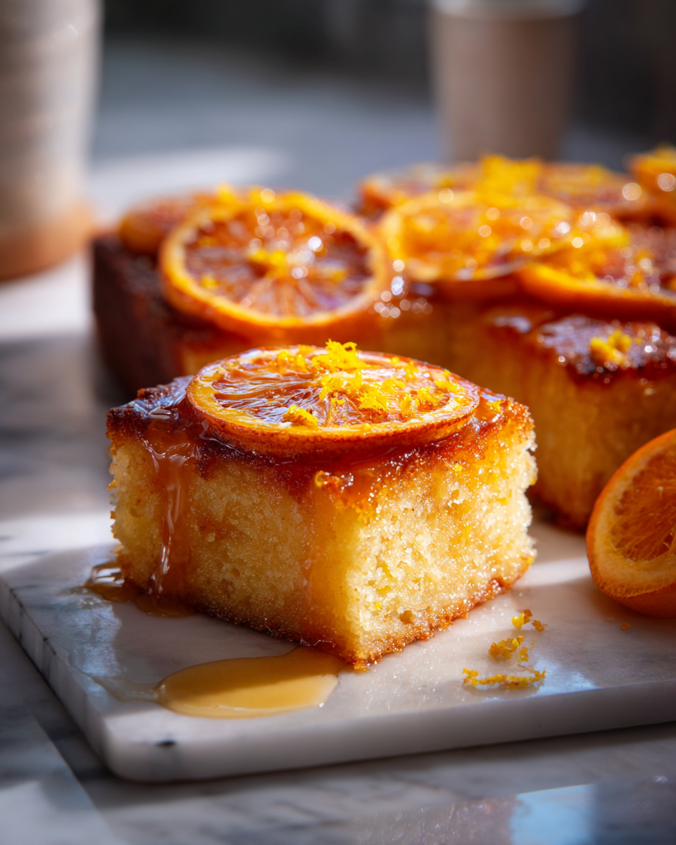Gâteau à l'envers aux oranges, dessert d'automne moelleux et caramélisé