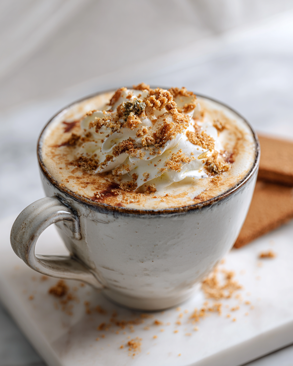 Latte au pain d'épice fait maison, une boisson festive et réconfortante pour l'hiver, parfaite à savourer chez soi.