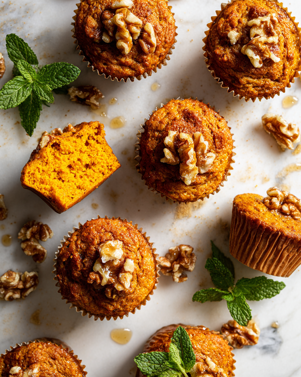 Muffins sains à la citrouille, délicieux et épicés pour un goûter d'automne parfait