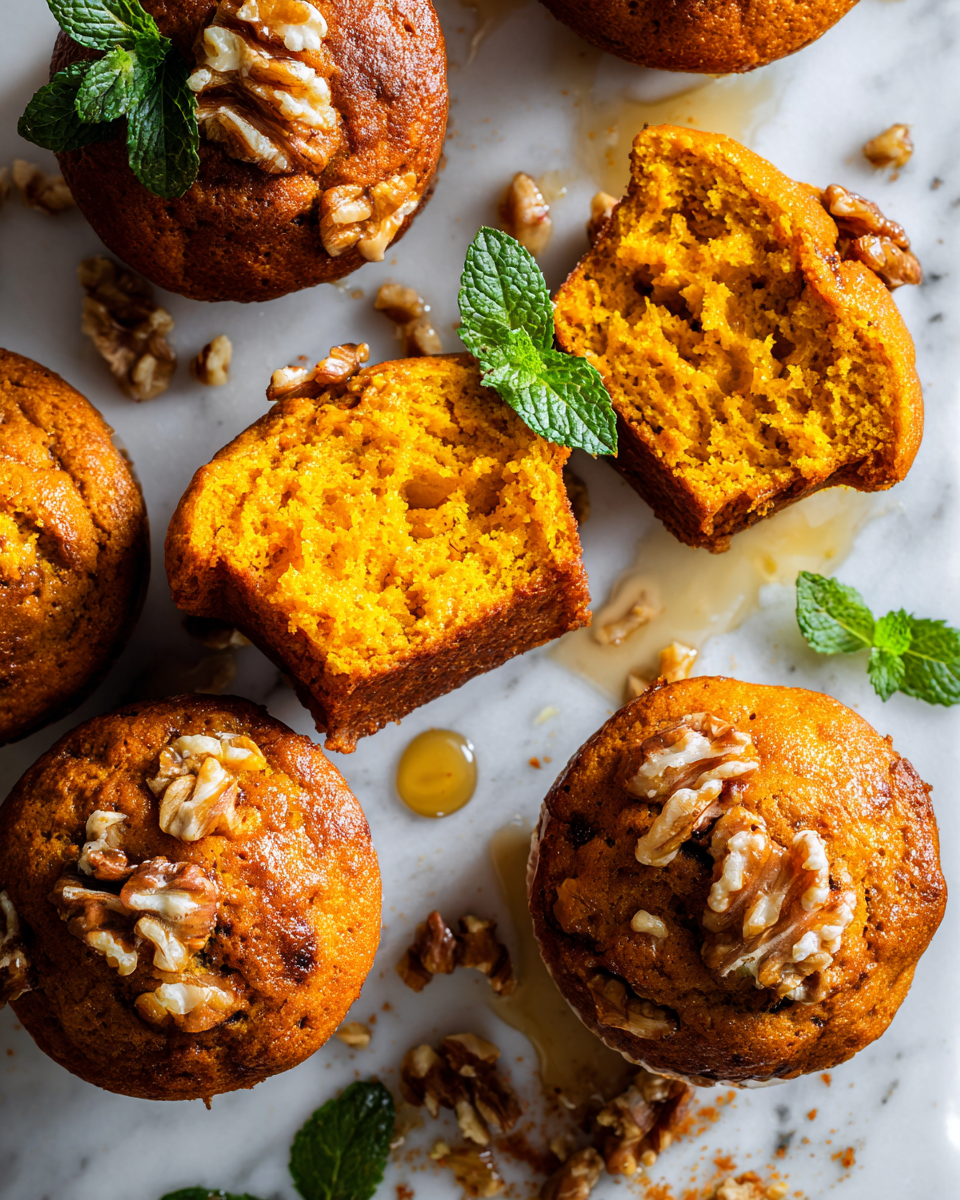 Des Muffins Sains à la Citrouille pour l’Automne Muffins sains à la citrouille, délicieux et épicés pour un goûter d'automne parfait
