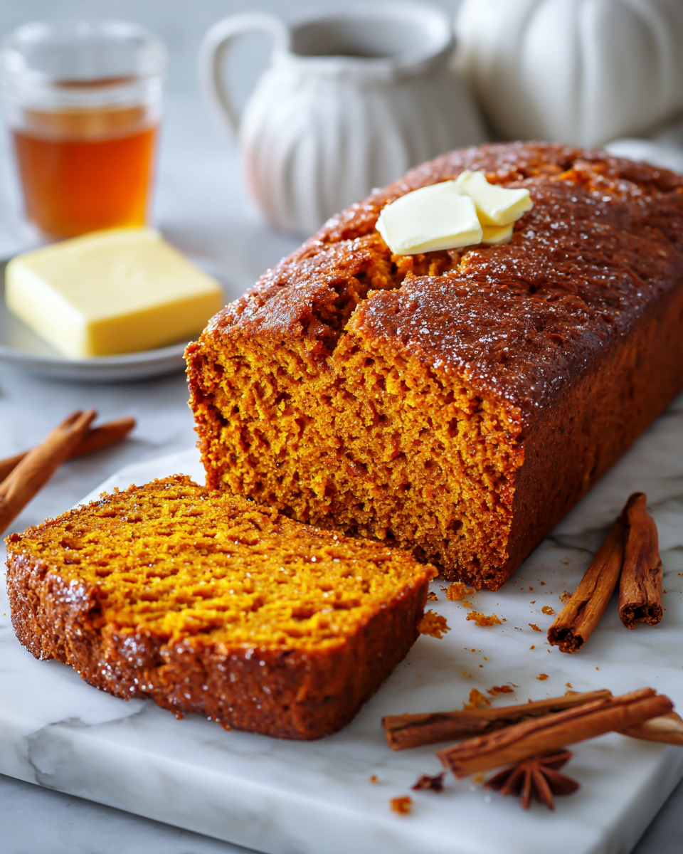 Pain à la citrouille moelleux épicé, recette automnale savoureuse