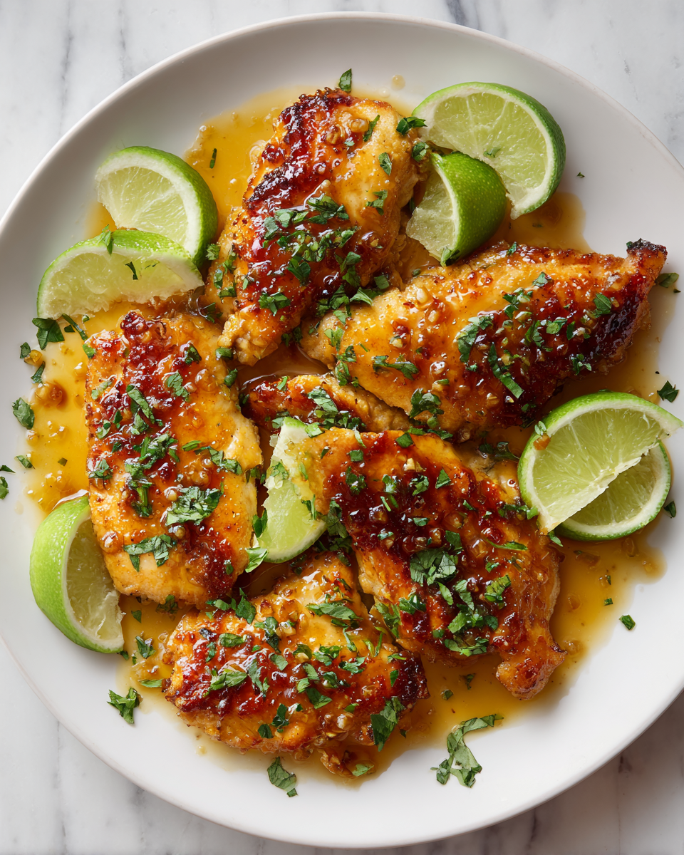 Recette facile de Poulet Miel Citron Vert à la poêle, savoureuse et rapide à préparer, parfaite pour les repas de printemps.