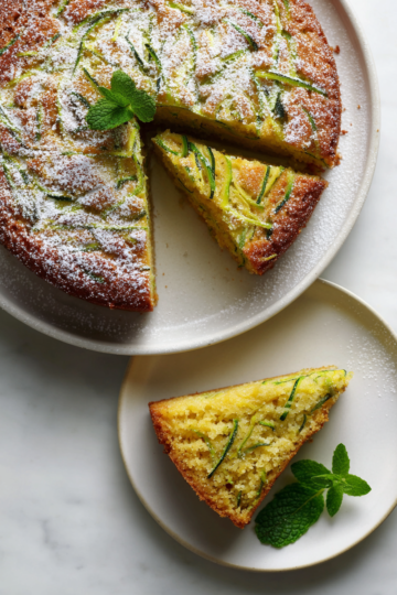 Gâteau végétalien aux courgettes, léger et moelleux, parfait pour les fêtes de printemps