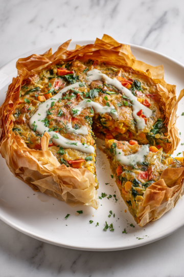 tarte filo au curry réconfortante et délicieuse