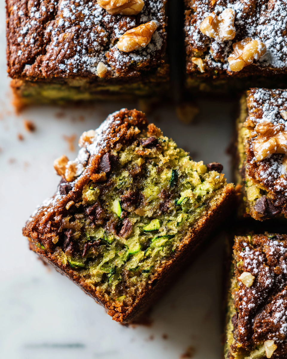 Gâteau vegan aux courgettes moelleux et épicé, parfait pour l'automne.