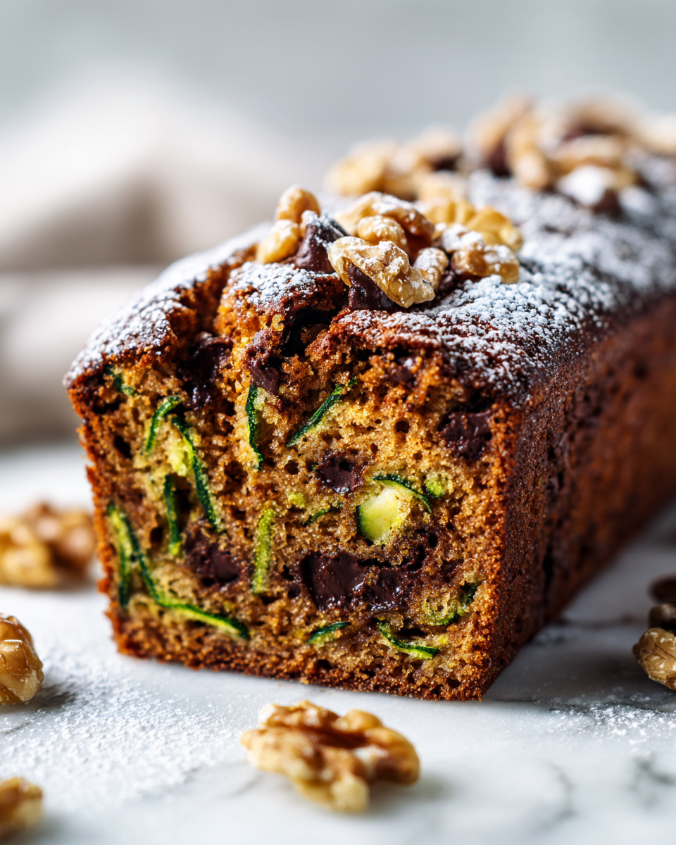 Gâteau vegan aux courgettes moelleux et épicé, parfait pour l'automne.