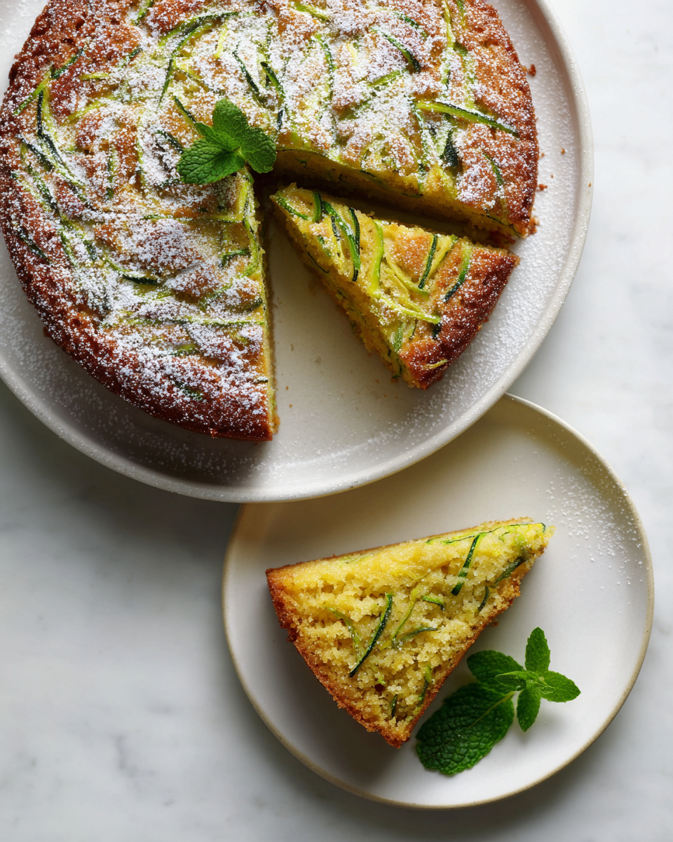 Gâteau végétalien aux courgettes, léger et moelleux, parfait pour les fêtes de printemps