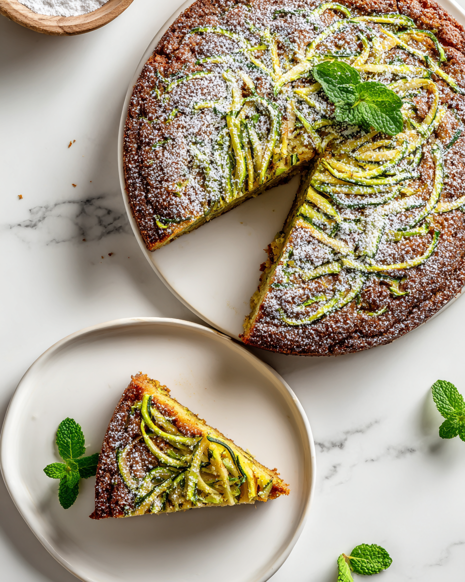 Gâteau végétalien aux courgettes, léger et moelleux, parfait pour les fêtes de printemps