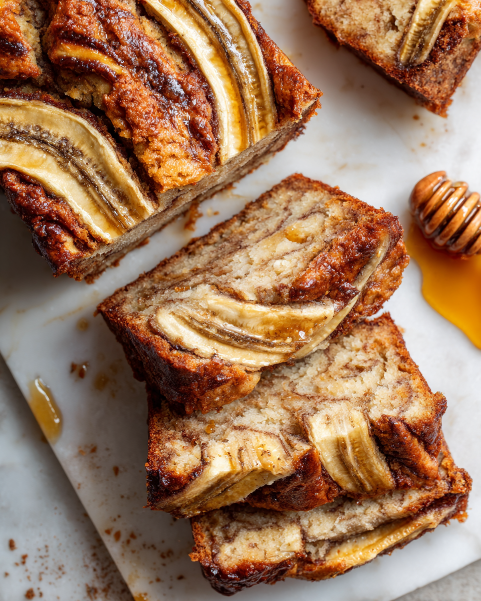 Pain à la banane sans farine, riche en saveurs automnales, idéal pour les collations et les petits déjeuners sains.