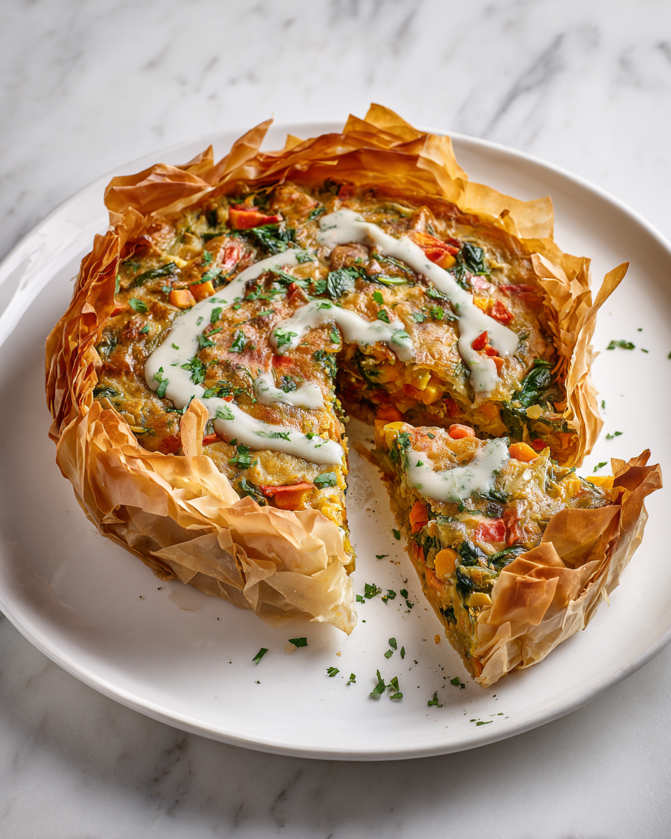 tarte filo au curry réconfortante et délicieuse