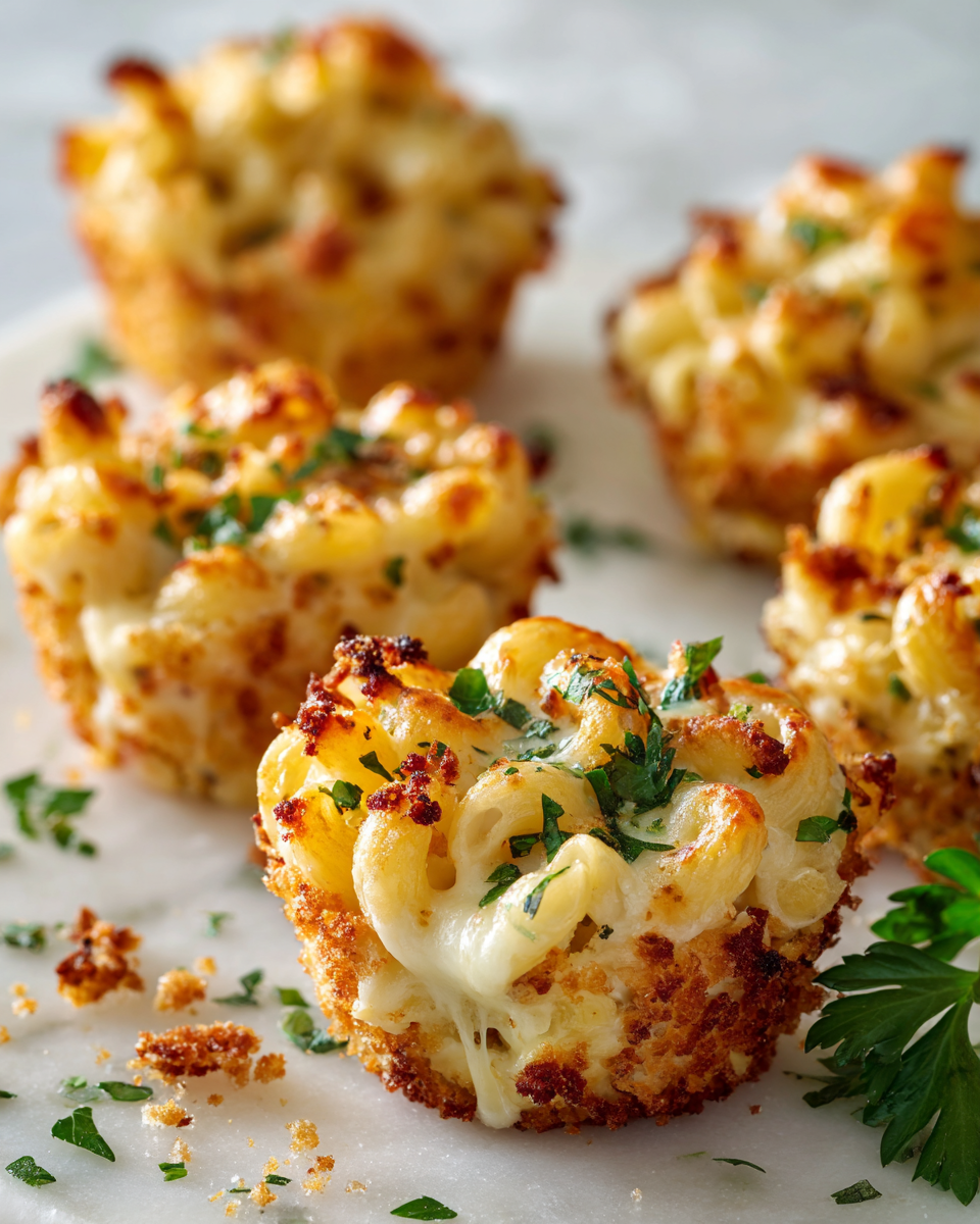 Tasses de macaroni au fromage croustillantes, recette simple et réconfortante pour l'automne à Paris, idéale pour les fêtes et les réunions familiales.
