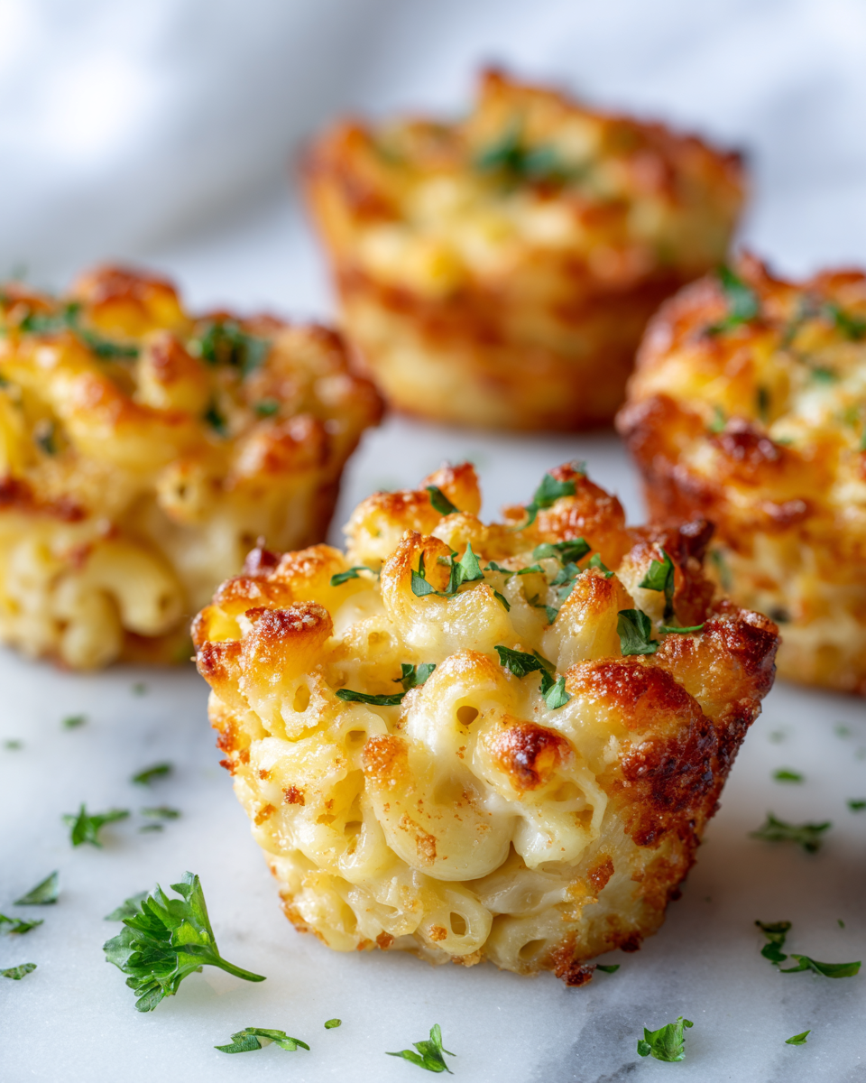 Tasses de macaroni au fromage croustillantes, recette simple et réconfortante pour l'automne à Paris, idéale pour les fêtes et les réunions familiales.