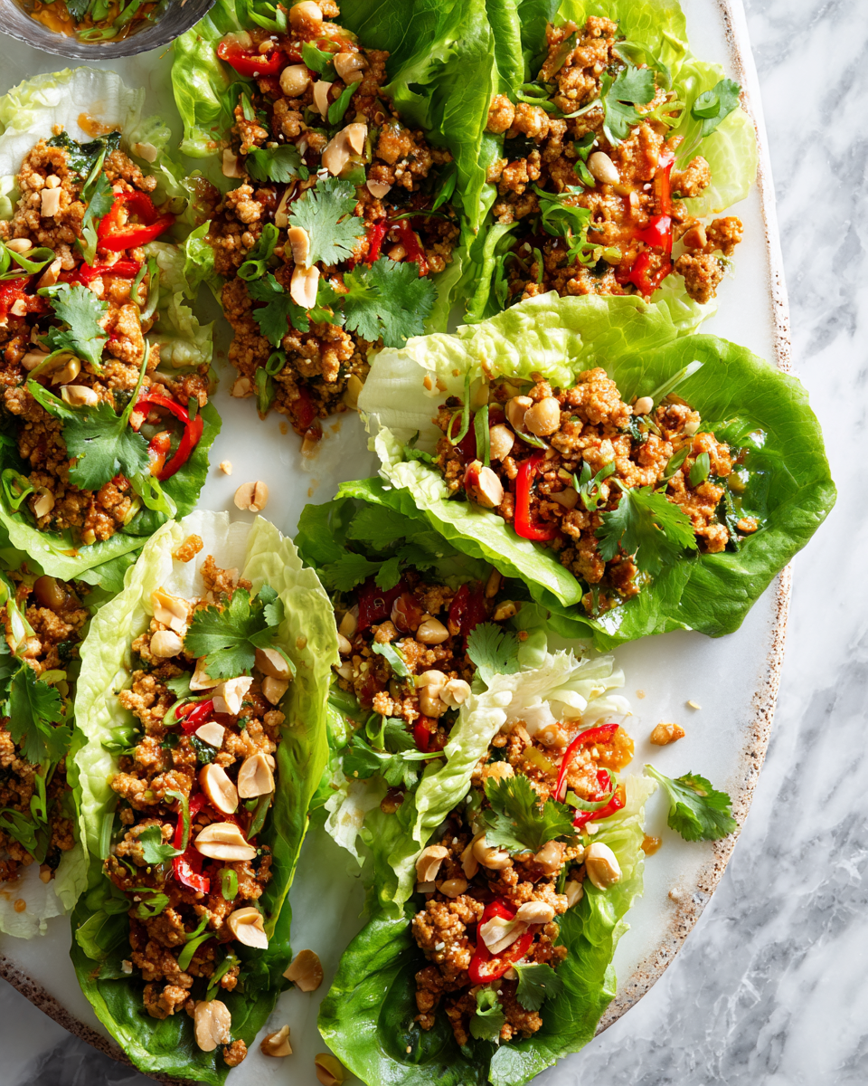 Savourez ces Wraps de Laitue à la Dinde Asiatique Wraps de laitue dinde asiatique, recette légère et savoureuse