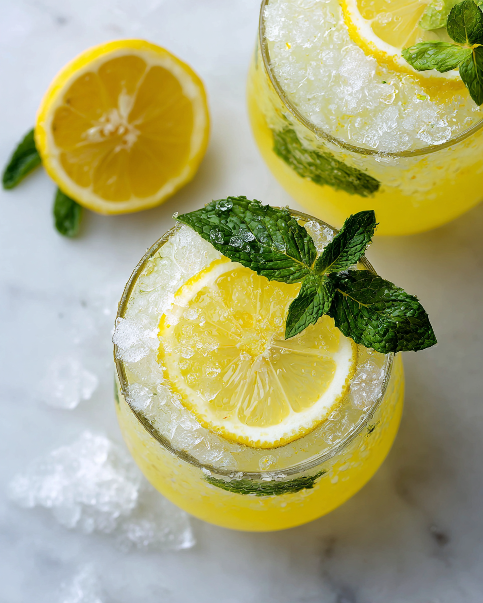 Limonade maison rafraîchissante servie avec des tranches de citron et de la menthe, recette estivale facile et rapide.