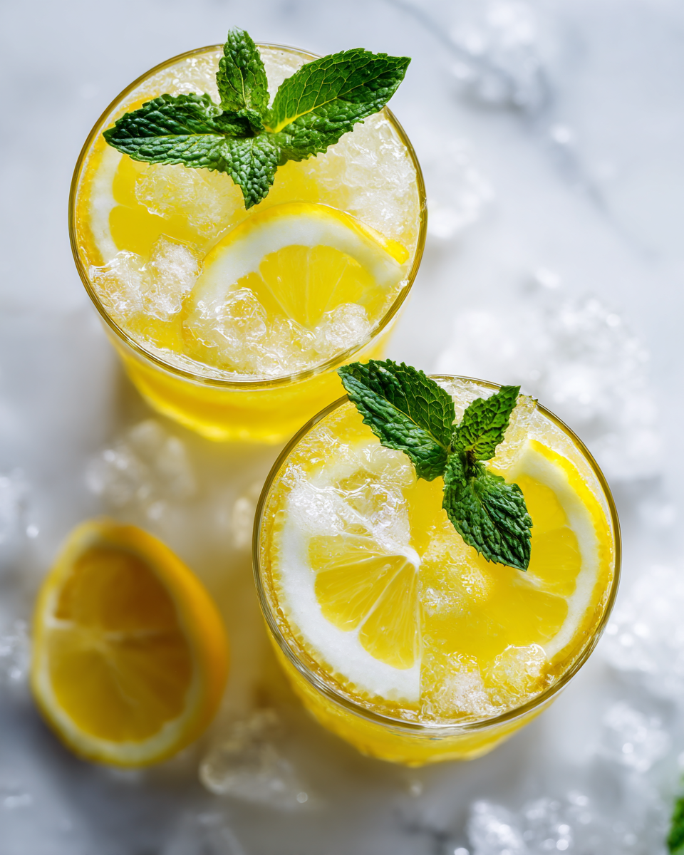 Limonade maison rafraîchissante servie avec des tranches de citron et de la menthe, recette estivale facile et rapide.