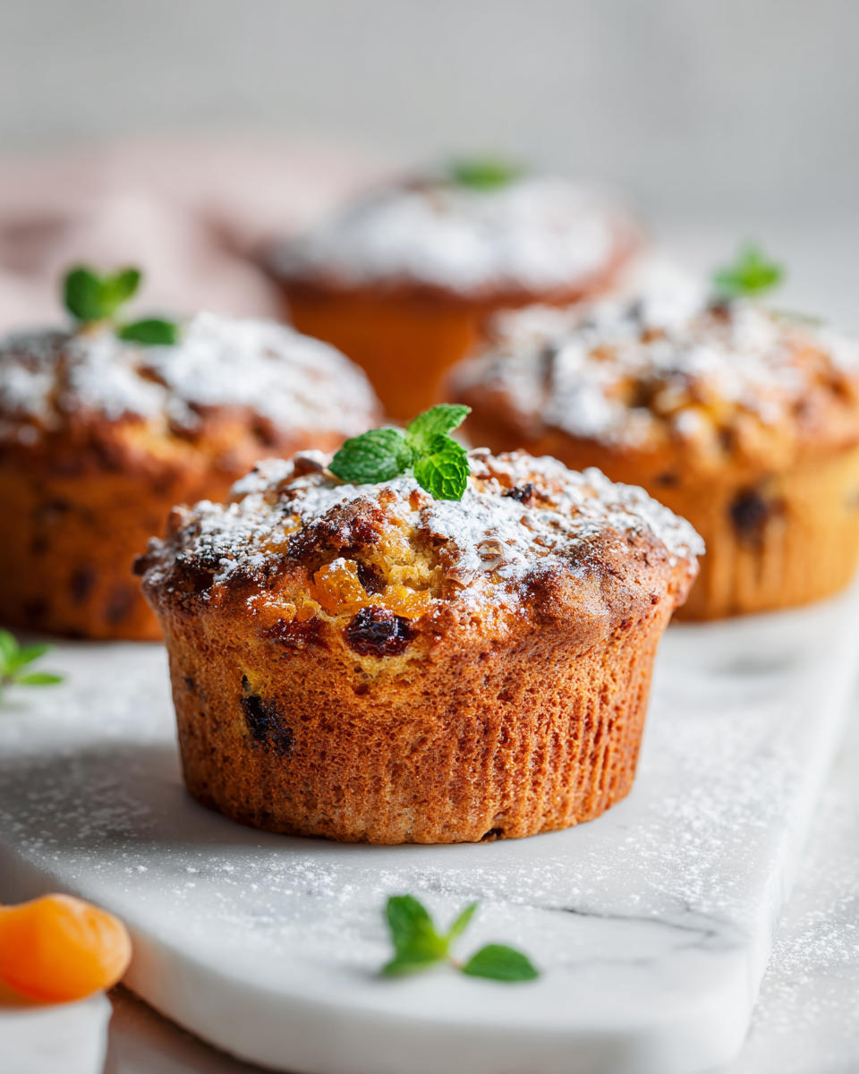 Savourez les Muffins Simnel aux Fruits Secs Muffins Simnel aux fruits secs et pâte d'amande, délicieux pour Pâques